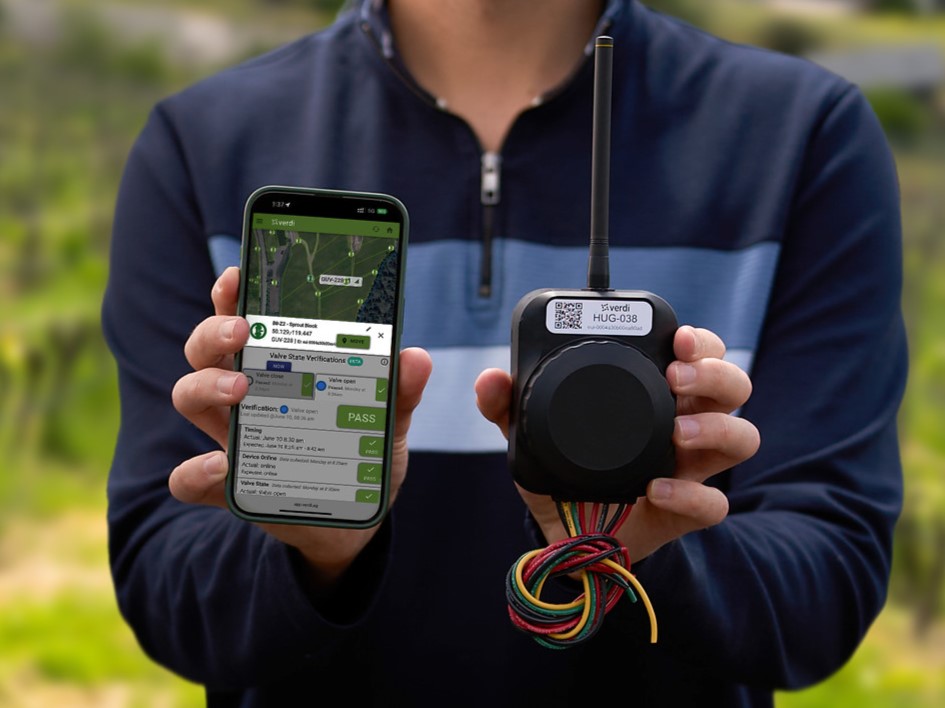 Verdi's ultra-low cost, farmer installable controller for agriculture irrigation.